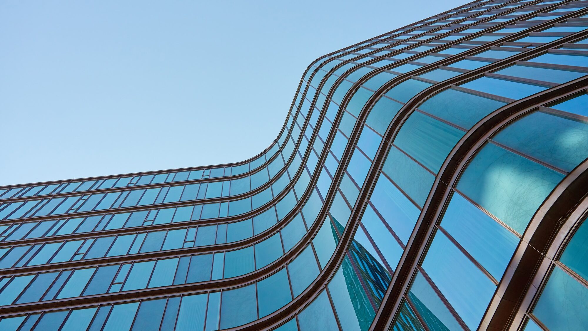 Modern Curved Glass Building Exterior